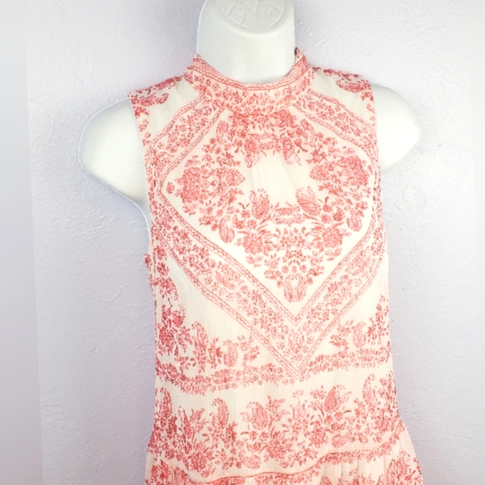CALVIN KLEIN Paisley Pink Flowy Dress | Size 2 - Picture 2 of 10